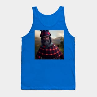 Scottish Highlander in Clan Tartan Tank Top